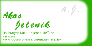 akos jelenik business card